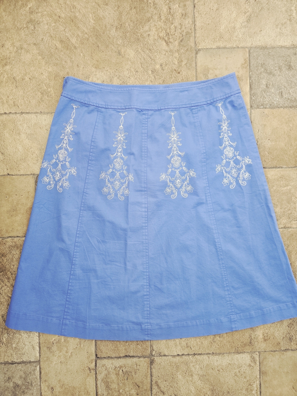 Blue A-Line Skirt - Women